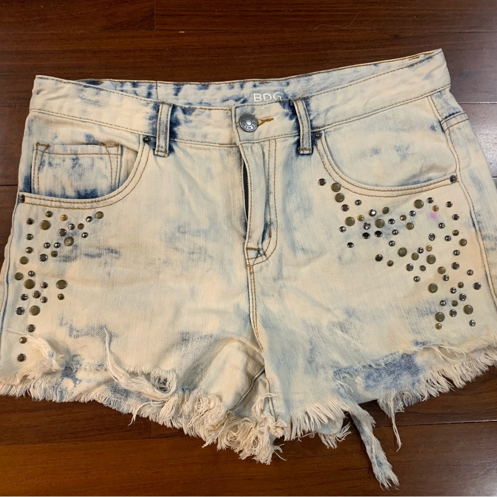 BDG high waisted studded jean shorts